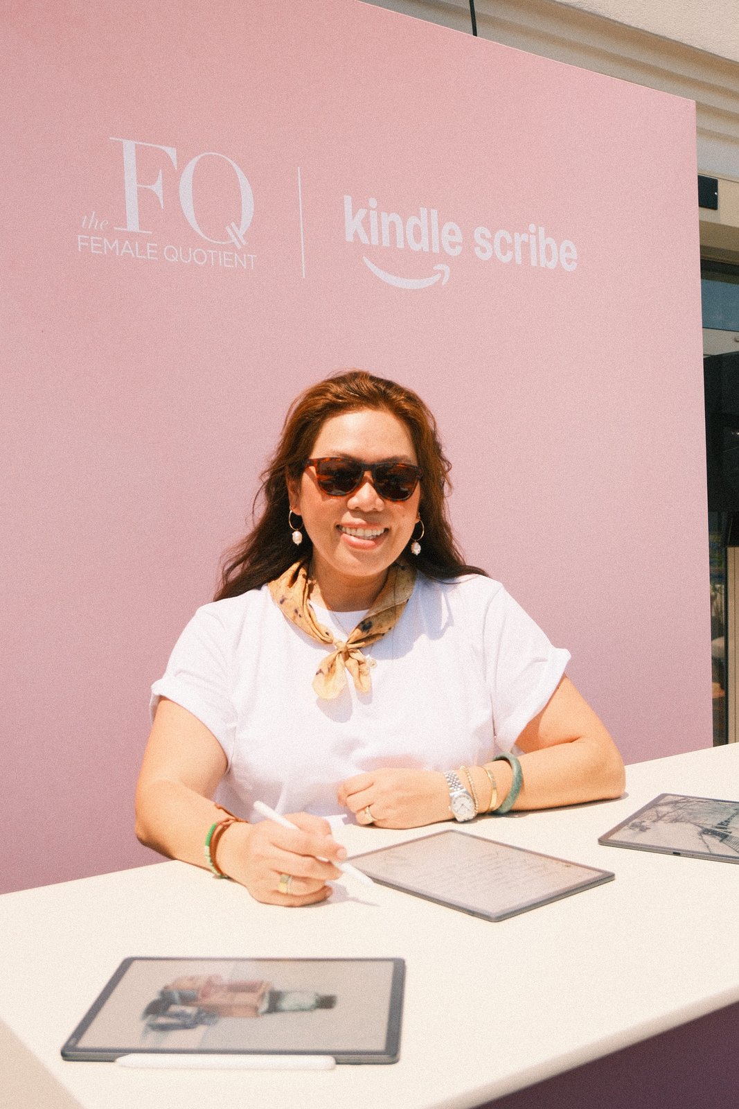 Mimi Swain signing at the FQ Kindle Scribe activation
